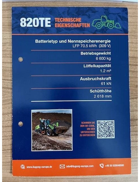 LIUGONG 820 TE vollelektrisch, 6.600 kg, 1.2 cbm - اللودر بعجل: صورة 4 LIUGONG 820 TE vollelektrisch, 6.600 kg, 1.2 cbm - اللودر بعجل: صورة 4
