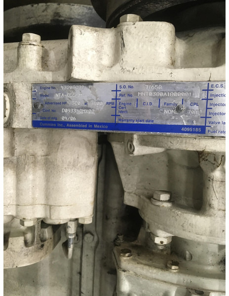 آلات الإنشاء Cummins NTA855M CPL701 USED: صورة 6 آلات الإنشاء Cummins NTA855M CPL701 USED: صورة 6