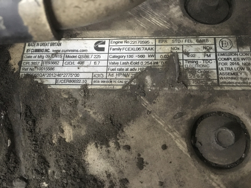 آلات الإنشاء Cummins QSB6.7 CPL3857 FOR PARTS: صورة 6