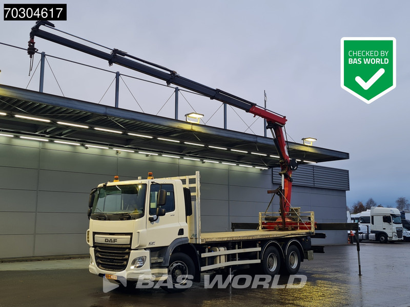 DAF CF 370 6X4 NL-Truck HMF1820-K4 Crane Manual Steelsuspension Big-Axle Euro 6 - شاحنات مسطحة, شاحنة كرين: صورة 1 DAF CF 370 6X4 NL-Truck HMF1820-K4 Crane Manual Steelsuspension Big-Axle Euro 6 - شاحنات مسطحة, شاحنة كرين: صورة 1