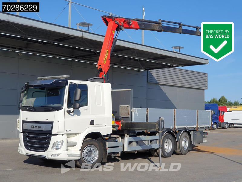 DAF CF 370 CF 6X2 Palfinger PK19.001 SLD D Kran Crane ACC Lift+lenkasche Euro 6 - شاحنات مسطحة, شاحنة كرين: صورة 1 DAF CF 370 CF 6X2 Palfinger PK19.001 SLD D Kran Crane ACC Lift+lenkasche Euro 6 - شاحنات مسطحة, شاحنة كرين: صورة 1