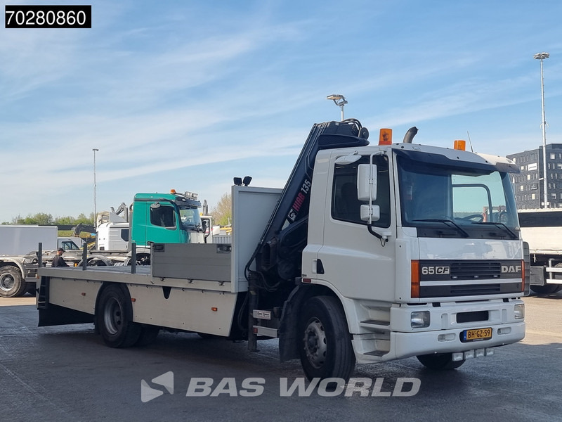 شاحنات مسطحة, شاحنة كرين DAF CF65. 220 4X2 NL-Truck Hiab 135-3 Kran Crane Remote Euro 2: صورة 8