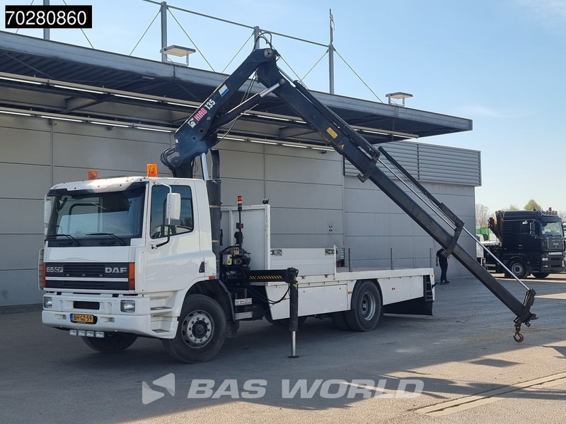 شاحنات مسطحة, شاحنة كرين DAF CF65. 220 4X2 NL-Truck Hiab 135-3 Kran Crane Remote Euro 2: صورة 7