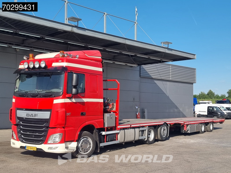 DAF XF 440 6X2 NL-combi Transporter HMF 900-K2 Kran Winch Lift-Lenkachse Euro 6 - شاحنات مسطحة, شاحنة كرين: صورة 5 DAF XF 440 6X2 NL-combi Transporter HMF 900-K2 Kran Winch Lift-Lenkachse Euro 6 - شاحنات مسطحة, شاحنة كرين: صورة 5
