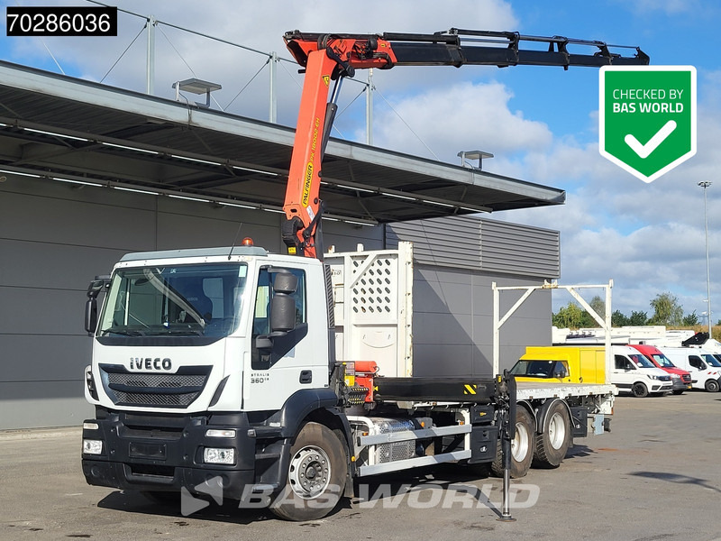 Iveco Stralis 360 6X2 Palfinger PK18002EH Crane Kran Lift Axle Euro 6 - شاحنات مسطحة, شاحنة كرين: صورة 1 Iveco Stralis 360 6X2 Palfinger PK18002EH Crane Kran Lift Axle Euro 6 - شاحنات مسطحة, شاحنة كرين: صورة 1