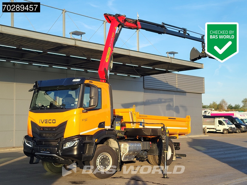 Iveco X-Way 400 4X2 New! Palfinger PK12.501 Crane 6m3 Meiller 3-SideTipper Navi ACC Euro 6 - شاحنة قلاب, شاحنة كرين: صورة 1 Iveco X-Way 400 4X2 New! Palfinger PK12.501 Crane 6m3 Meiller 3-SideTipper Navi ACC Euro 6 - شاحنة قلاب, شاحنة كرين: صورة 1
