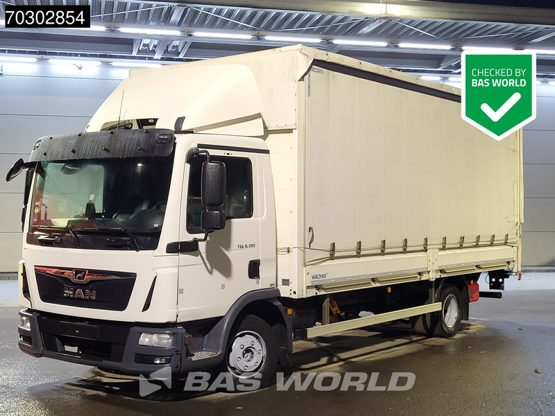 MAN TGL 8.190 TGL 4X2 8tonner Curtainsider Ladebordwand Manual Euro 6 - شاحنة ذات ستائر جانبية: صورة 1 MAN TGL 8.190 TGL 4X2 8tonner Curtainsider Ladebordwand Manual Euro 6 - شاحنة ذات ستائر جانبية: صورة 1