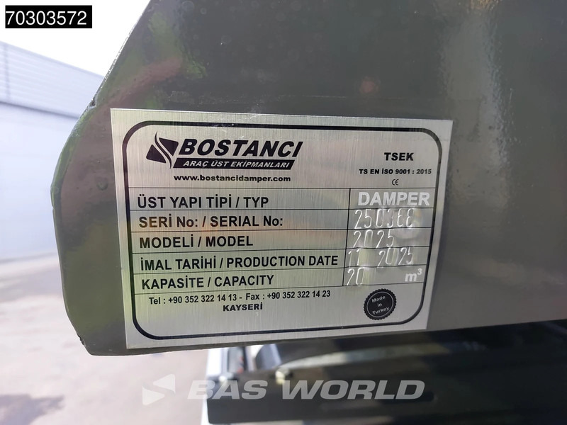 شاحنة قلاب للبيع  MAN TGS 33.480 6X4 NEW! 20m3 Tipper Steelsuspension Big-Axle Automatic Euro 6: صورة 20