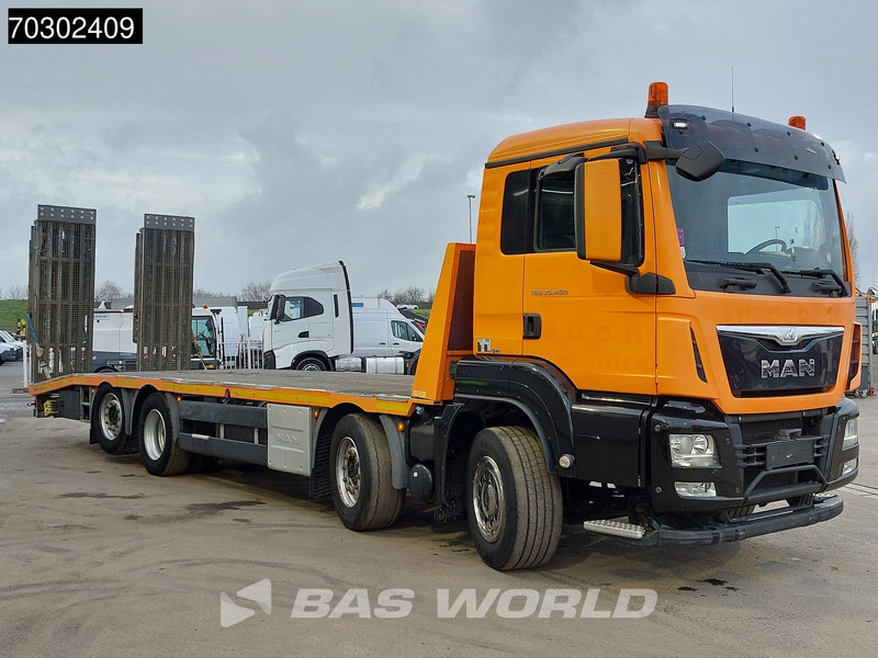 MAN TGS 35.400 8X2 Machine transporter Hydraulic Ramps Winch Lift+Steering Axle Euro 6 - شاحنة نقل سيارات شاحنة: صورة 3 MAN TGS 35.400 8X2 Machine transporter Hydraulic Ramps Winch Lift+Steering Axle Euro 6 - شاحنة نقل سيارات شاحنة: صورة 3