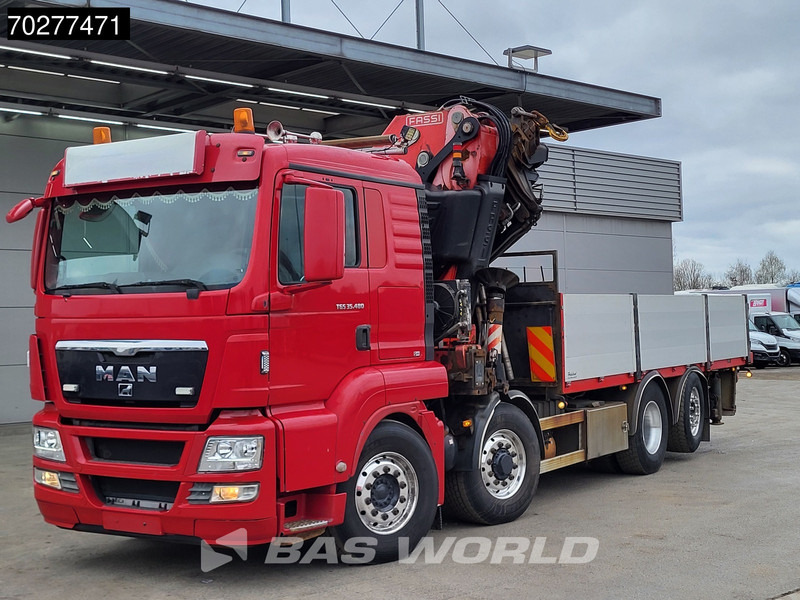 شاحنات مسطحة, شاحنة كرين MAN TGS 35.480 8X4 Fassi F800BXP.28 Kran Crane Hydrodrive Lift-Lenkachse Euro 4: صورة 19