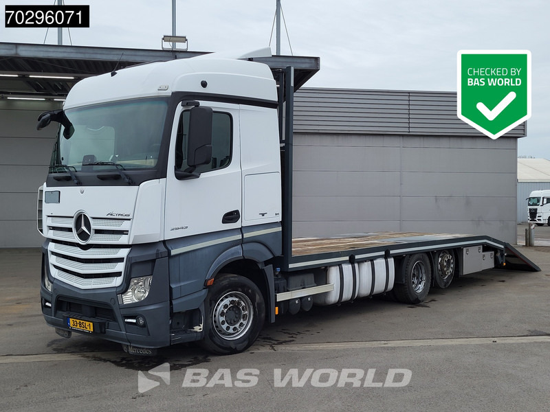 Mercedes-Benz Actros 2543 Actros 6X2 NL-Truck Machine transporter oprijwagen Retarder Lift-Axle ACC Euro 6 - شاحنات مسطحة: صورة 1 Mercedes-Benz Actros 2543 Actros 6X2 NL-Truck Machine transporter oprijwagen Retarder Lift-Axle ACC Euro 6 - شاحنات مسطحة: صورة 1