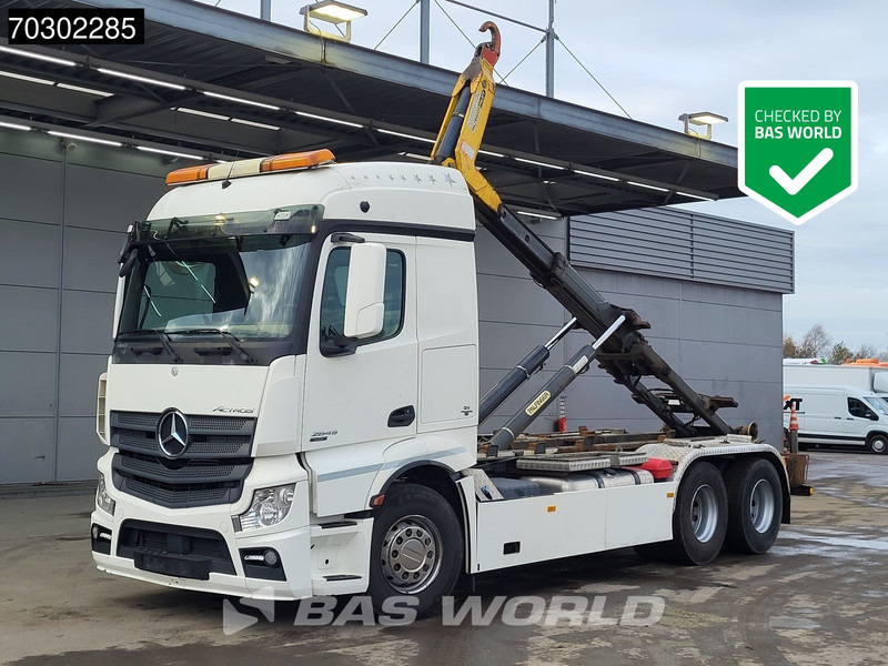 Mercedes-Benz Actros 2645 6X2 Palfinger Pallift containersystem Lift-Axle Automatic Euro 6 - شاحنة برافعة خطافية: صورة 1 Mercedes-Benz Actros 2645 6X2 Palfinger Pallift containersystem Lift-Axle Automatic Euro 6 - شاحنة برافعة خطافية: صورة 1