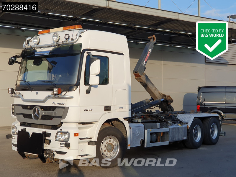 Mercedes-Benz Actros 2648 Actros 6X4 HIAB XR20SL56 Hooklift Big-Axle Automatic Euro 5 - شاحنة برافعة خطافية: صورة 1 Mercedes-Benz Actros 2648 Actros 6X4 HIAB XR20SL56 Hooklift Big-Axle Automatic Euro 5 - شاحنة برافعة خطافية: صورة 1