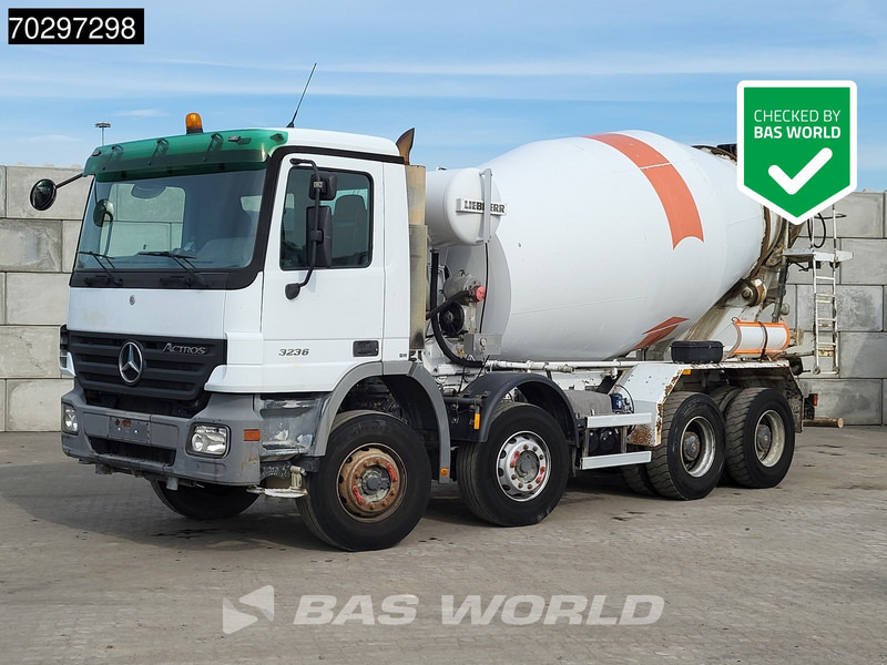 Mercedes-Benz Actros 3236 8X4 9m3 Liebherr 3-Pedals Steelsuspension Big-Axle Euro 3 - شاحنة خلاطة خرسانة: صورة 1 Mercedes-Benz Actros 3236 8X4 9m3 Liebherr 3-Pedals Steelsuspension Big-Axle Euro 3 - شاحنة خلاطة خرسانة: صورة 1