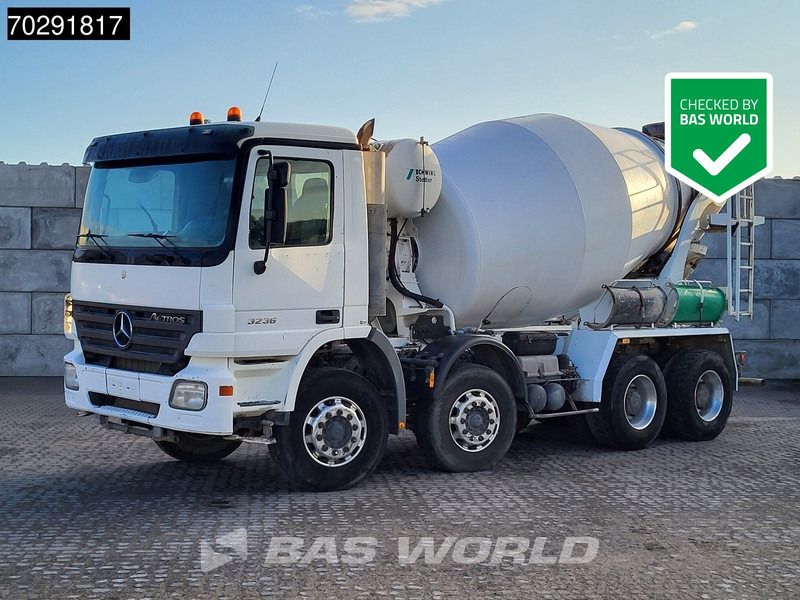 Mercedes-Benz Actros 3236 8X4 9m3 Stetter Mixer Retarder Steelsuspension Big-Axle Euro 3 - شاحنة خلاطة خرسانة: صورة 1 Mercedes-Benz Actros 3236 8X4 9m3 Stetter Mixer Retarder Steelsuspension Big-Axle Euro 3 - شاحنة خلاطة خرسانة: صورة 1