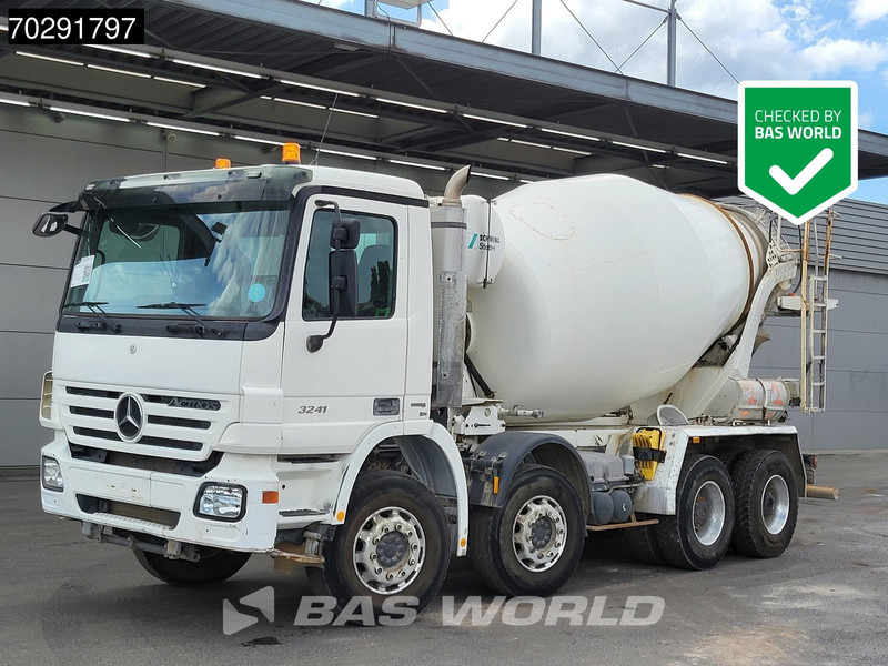 Mercedes-Benz Actros 3241 8X4 Retarder 9m3 Stetter Steelsuspension 3-Pedals Euro 4 - شاحنة خلاطة خرسانة: صورة 1 Mercedes-Benz Actros 3241 8X4 Retarder 9m3 Stetter Steelsuspension 3-Pedals Euro 4 - شاحنة خلاطة خرسانة: صورة 1