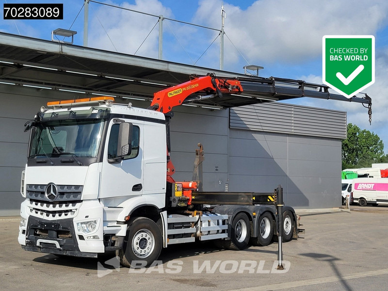 Mercedes-Benz Arocs 3245 Actros 8X4 Palfinger PK22002 EH Crane 17tons hooklift Big-Axle Lift+Lenkachse Navi Euro 6 - شاحنة برافعة خطافية, شاحنة كرين: صورة 1 Mercedes-Benz Arocs 3245 Actros 8X4 Palfinger PK22002 EH Crane 17tons hooklift Big-Axle Lift+Lenkachse Navi Euro 6 - شاحنة برافعة خطافية, شاحنة كرين: صورة 1