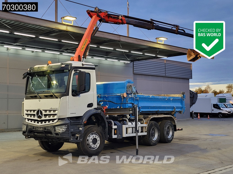 Mercedes-Benz Arocs 3343 6X4 Palfinger PK12.501 SLD Kran Crane 7m3 tipper Big-Axle Automatic Euro 6 - شاحنة قلاب, شاحنة كرين: صورة 1 Mercedes-Benz Arocs 3343 6X4 Palfinger PK12.501 SLD Kran Crane 7m3 tipper Big-Axle Automatic Euro 6 - شاحنة قلاب, شاحنة كرين: صورة 1