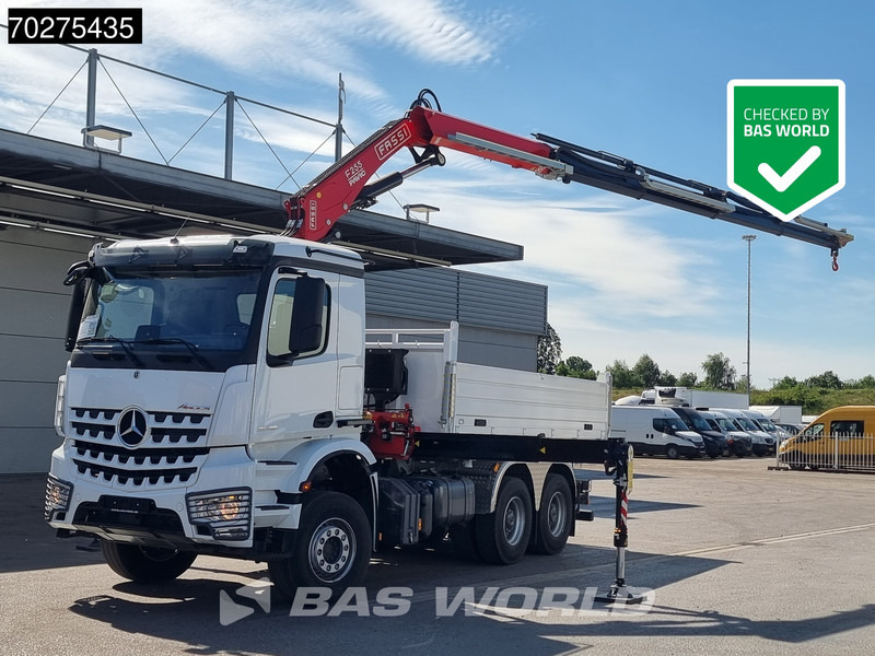 Mercedes-Benz Arocs 3348 6X4 Fassi F255A2.24 Kran Crane 9m3 3-Sided Tipper Big-Axle Euro 6 - شاحنة قلاب, شاحنة كرين: صورة 1 Mercedes-Benz Arocs 3348 6X4 Fassi F255A2.24 Kran Crane 9m3 3-Sided Tipper Big-Axle Euro 6 - شاحنة قلاب, شاحنة كرين: صورة 1