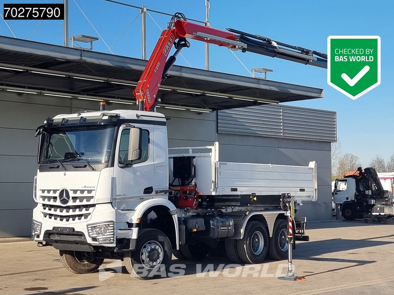 Mercedes-Benz Arocs 3348 6X6 Full Steel Retarder Fassi 25T/M Crane Kran Euro 6 - شاحنة قلاب, شاحنة كرين: صورة 1 Mercedes-Benz Arocs 3348 6X6 Full Steel Retarder Fassi 25T/M Crane Kran Euro 6 - شاحنة قلاب, شاحنة كرين: صورة 1