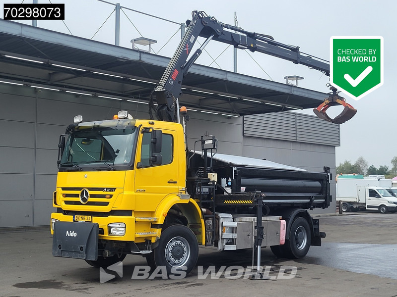 Mercedes-Benz Axor 2124 Axor 4X4 HIAB 122 B-2 HIDUO Crane Tipper Full Steel Big-Axle Euro 5 - شاحنة قلاب, شاحنة كرين: صورة 1 Mercedes-Benz Axor 2124 Axor 4X4 HIAB 122 B-2 HIDUO Crane Tipper Full Steel Big-Axle Euro 5 - شاحنة قلاب, شاحنة كرين: صورة 1