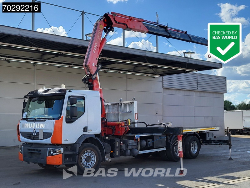 Renault Premium 370 6X2 Fassi F330B.23 Kran Crane Manual Big-Axle Lift-Axle Euro 4 - شاحنات مسطحة, شاحنة كرين: صورة 1 Renault Premium 370 6X2 Fassi F330B.23 Kran Crane Manual Big-Axle Lift-Axle Euro 4 - شاحنات مسطحة, شاحنة كرين: صورة 1