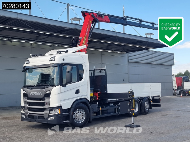 Scania G410 6X2 Palfinger PK24.001 SLD 5 Kran Crane Retarder Lift+Lenkachse Euro 6 - شاحنات مسطحة, شاحنة كرين: صورة 1 Scania G410 6X2 Palfinger PK24.001 SLD 5 Kran Crane Retarder Lift+Lenkachse Euro 6 - شاحنات مسطحة, شاحنة كرين: صورة 1