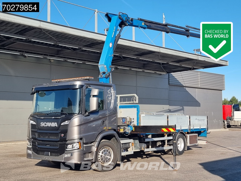 شاحنات مسطحة, شاحنة كرين Scania P280 4X2 HMF 1420K-RC Kran Crane Automatic Euro 6: صورة 1