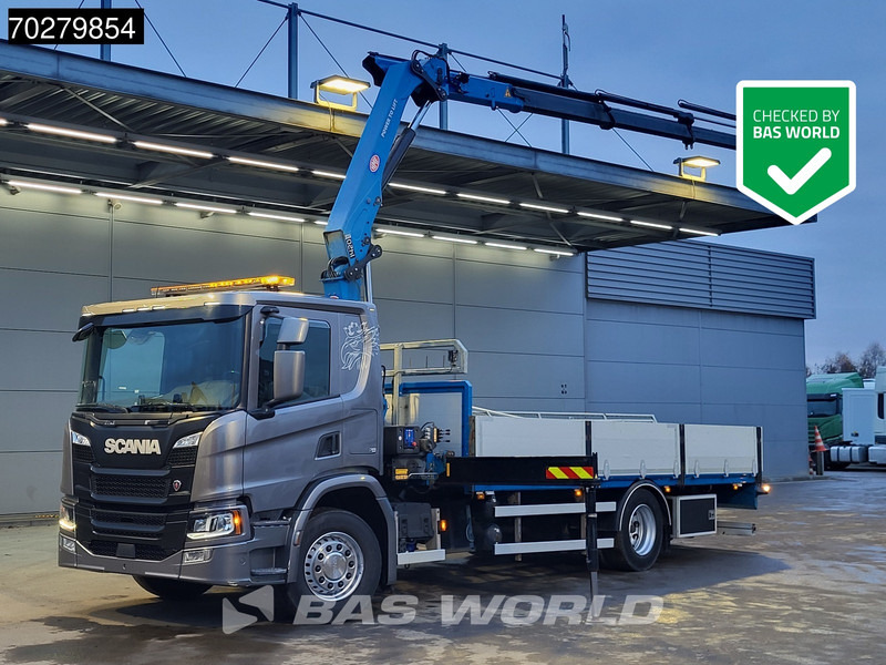Scania P280 4X2 HMF 1420K-RC Kran Crane Leather seats Automatic Euro 6 - شاحنات مسطحة, شاحنة كرين: صورة 1 Scania P280 4X2 HMF 1420K-RC Kran Crane Leather seats Automatic Euro 6 - شاحنات مسطحة, شاحنة كرين: صورة 1
