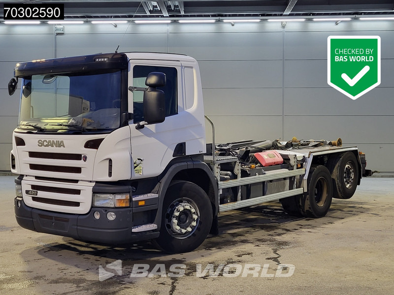 Scania P420 6X2 20 tons Dalby containersystem Lift-Axle Manual Euro 5 - شاحنة برافعة خطافية: صورة 1 Scania P420 6X2 20 tons Dalby containersystem Lift-Axle Manual Euro 5 - شاحنة برافعة خطافية: صورة 1