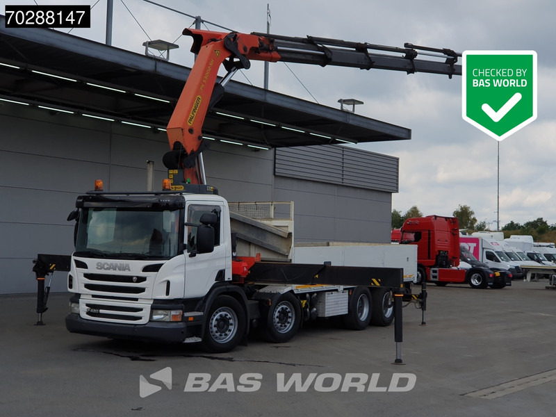 Scania P420 8X4 Palfinger PK 53002-SH Crane Lift+steering Manual Big-Axle Euro 5 - شاحنات مسطحة, شاحنة كرين: صورة 1 Scania P420 8X4 Palfinger PK 53002-SH Crane Lift+steering Manual Big-Axle Euro 5 - شاحنات مسطحة, شاحنة كرين: صورة 1