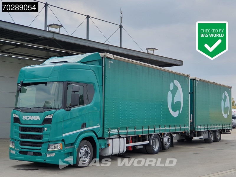 Scania R410 6X2 Combi Retarder Standklima lifting roof ACC LED Euro 6 - شاحنة ذات ستائر جانبية: صورة 1 Scania R410 6X2 Combi Retarder Standklima lifting roof ACC LED Euro 6 - شاحنة ذات ستائر جانبية: صورة 1