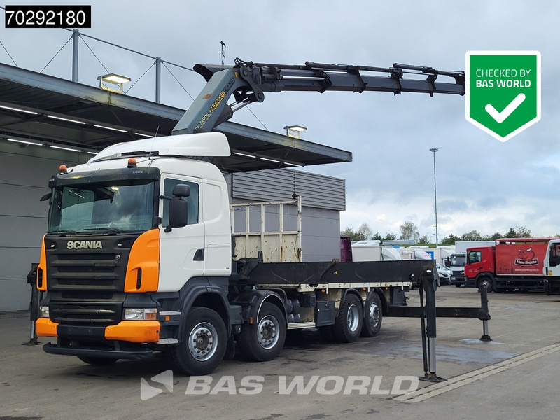 Scania R420 8X2 Palfinger PK74002 Kran Crane Retarder Lift-Steering Axle Euro 4 - شاحنات مسطحة, شاحنة كرين: صورة 1 Scania R420 8X2 Palfinger PK74002 Kran Crane Retarder Lift-Steering Axle Euro 4 - شاحنات مسطحة, شاحنة كرين: صورة 1