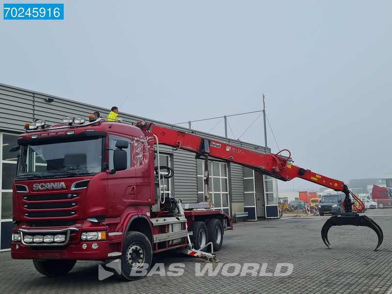 Scania R580 6X4 3-Pedals Jonsered J28505 83 Crane Kran Steel-suspension Retarder Euro 6 - شاحنة قطع الأشجار, شاحنة كرين: صورة 5 Scania R580 6X4 3-Pedals Jonsered J28505 83 Crane Kran Steel-suspension Retarder Euro 6 - شاحنة قطع الأشجار, شاحنة كرين: صورة 5