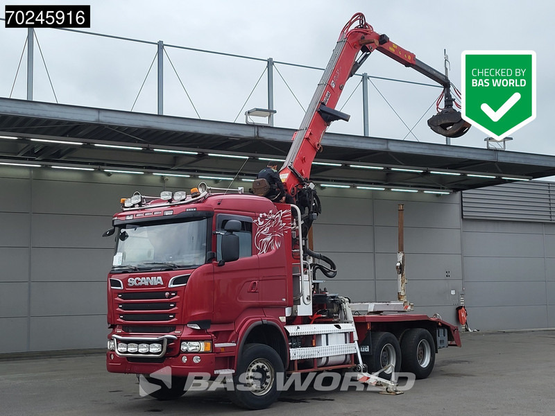 Scania R580 6X4 Jonsered J28505 83 wood Crane Holztransport Steel-suspension Retarder Euro 6 - شاحنة قطع الأشجار, شاحنة كرين: صورة 1 Scania R580 6X4 Jonsered J28505 83 wood Crane Holztransport Steel-suspension Retarder Euro 6 - شاحنة قطع الأشجار, شاحنة كرين: صورة 1