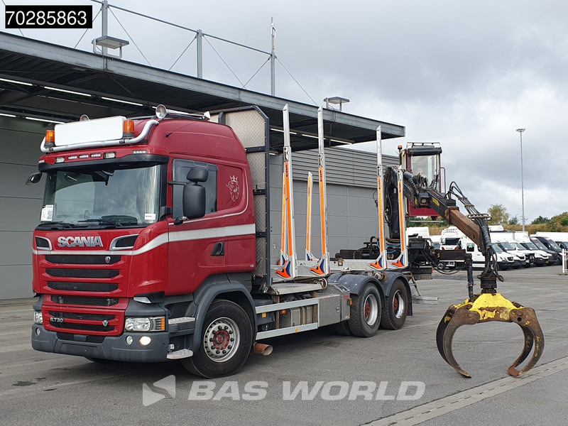 Scania R730 R 6X4 HIAB F108S 79 Crane Retarder Xenon BigAxle Loglift Automatic ACC Euro 6 - شاحنة قطع الأشجار, شاحنة كرين: صورة 5 Scania R730 R 6X4 HIAB F108S 79 Crane Retarder Xenon BigAxle Loglift Automatic ACC Euro 6 - شاحنة قطع الأشجار, شاحنة كرين: صورة 5
