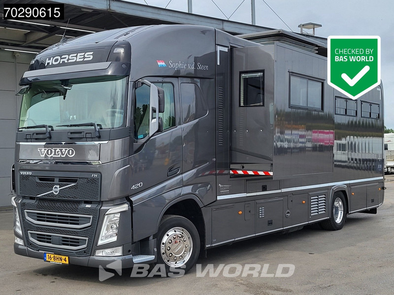 Volvo FH 420 FH 4X2 NL-Truck STX Horse truck + Living 4 Horses Navi ACC Euro 6 - شاحنة نقل خيل: صورة 1 Volvo FH 420 FH 4X2 NL-Truck STX Horse truck + Living 4 Horses Navi ACC Euro 6 - شاحنة نقل خيل: صورة 1