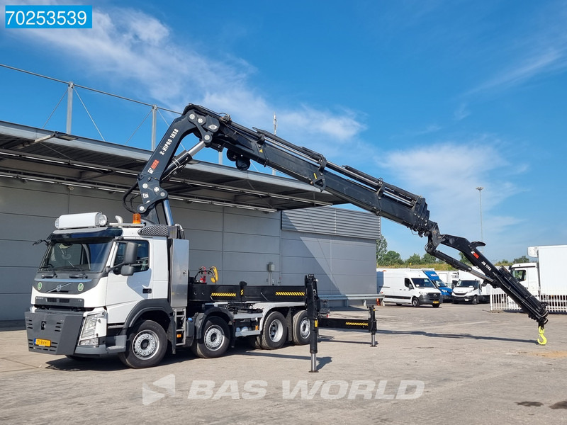 ناقلة حاويات/ شاحنة حاويات, شاحنة كرين Volvo FM 420 8X2 Repaired Damage Hiab X-Hipro 1058E-6 Kran Crane Lift-Lenkachse: صورة 6