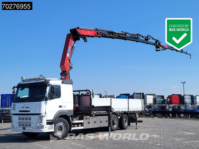 Volvo FM 450 6X2 HMF 3220 Crane Kran Lift-Lenkachse VEB+ Euro 6 - شاحنات مسطحة, شاحنة كرين: صورة 1 Volvo FM 450 6X2 HMF 3220 Crane Kran Lift-Lenkachse VEB+ Euro 6 - شاحنات مسطحة, شاحنة كرين: صورة 1