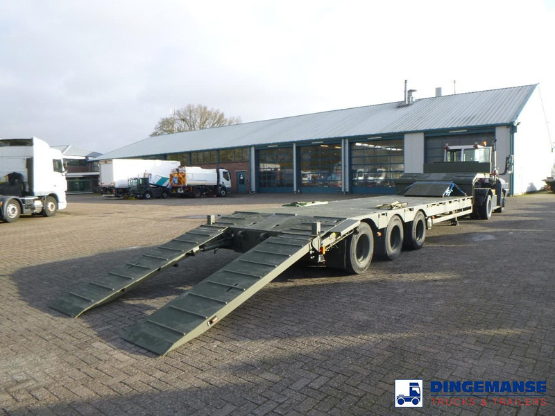 نصف مقطورة بلودر منخفض Broshuis 3-axle semi-lowbed trailer E-2130 / 73 t + ramps: صورة 6