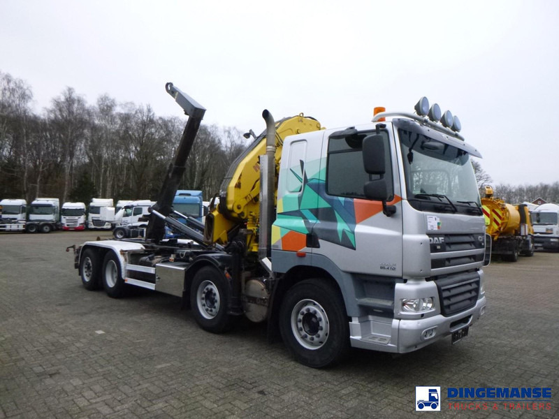DAF CF 85.410 8x2 Hyva container hook + crane - شاحنة كرين: صورة 2 DAF CF 85.410 8x2 Hyva container hook + crane - شاحنة كرين: صورة 2