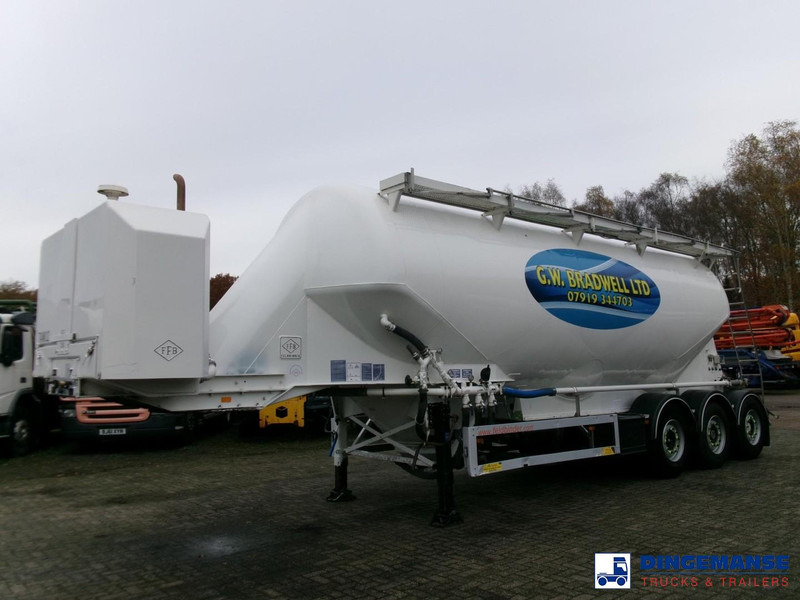 Feldbinder Powder tank alu 40 m3 / 1 comp + compressor - نصف مقطورة صهريج: صورة 1 Feldbinder Powder tank alu 40 m3 / 1 comp + compressor - نصف مقطورة صهريج: صورة 1