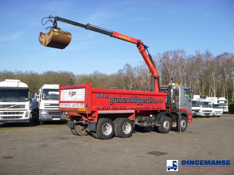 Hino FY1EUKA 8x4 tipper RHD + Palfinger E120L + grapple - شاحنة كرين: صورة 3 Hino FY1EUKA 8x4 tipper RHD + Palfinger E120L + grapple - شاحنة كرين: صورة 3
