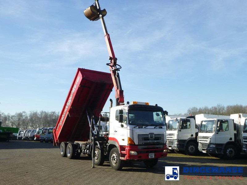 Hino FY1EUKA 8x4 tipper RHD + Palfinger E120L + grapple - شاحنة كرين: صورة 2 Hino FY1EUKA 8x4 tipper RHD + Palfinger E120L + grapple - شاحنة كرين: صورة 2