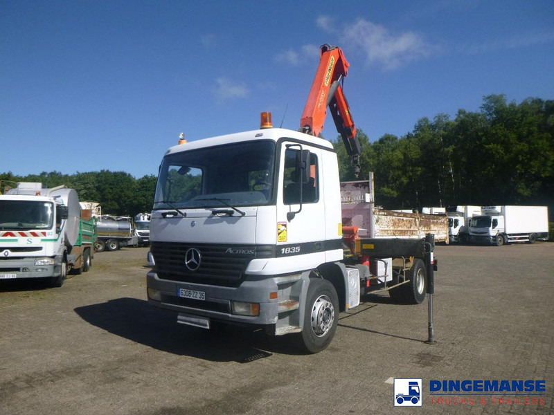 Mercedes-Benz Actros 1835 4x2 tipper + Palfinger PK12000 - شاحنة كرين: صورة 1 Mercedes-Benz Actros 1835 4x2 tipper + Palfinger PK12000 - شاحنة كرين: صورة 1