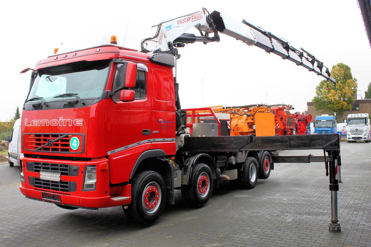 Volvo FM 480 8x2 Pritsche + FASSI F800XP Kran 6x - شاحنات مسطحة, شاحنة كرين: صورة 3 Volvo FM 480 8x2 Pritsche + FASSI F800XP Kran 6x - شاحنات مسطحة, شاحنة كرين: صورة 3