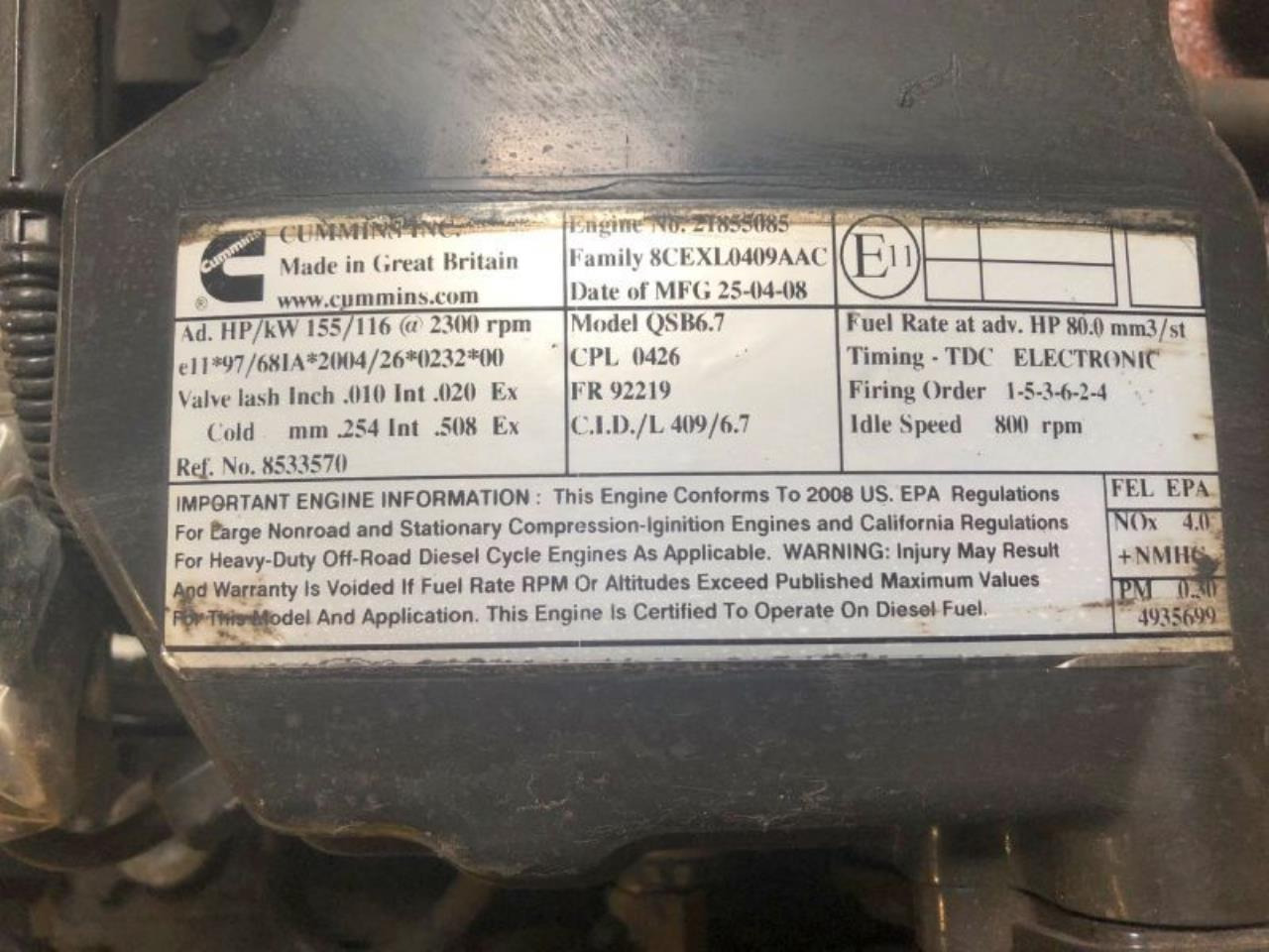 Cummins QSB6.7 155 - محرك: صورة 2 Cummins QSB6.7 155 - محرك: صورة 2