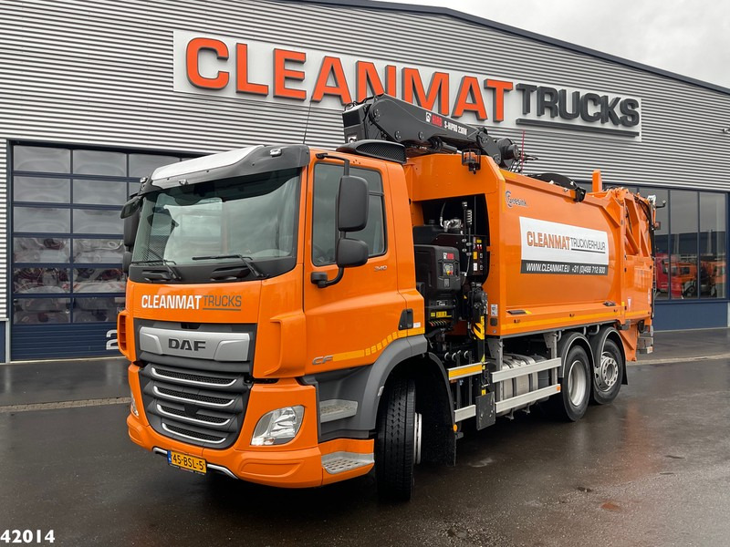DAF FAN CF 340 Hiab 23 ton/meter laadkraan Welvaarts weighing system - شاحنة قمامة: صورة 2 DAF FAN CF 340 Hiab 23 ton/meter laadkraan Welvaarts weighing system - شاحنة قمامة: صورة 2