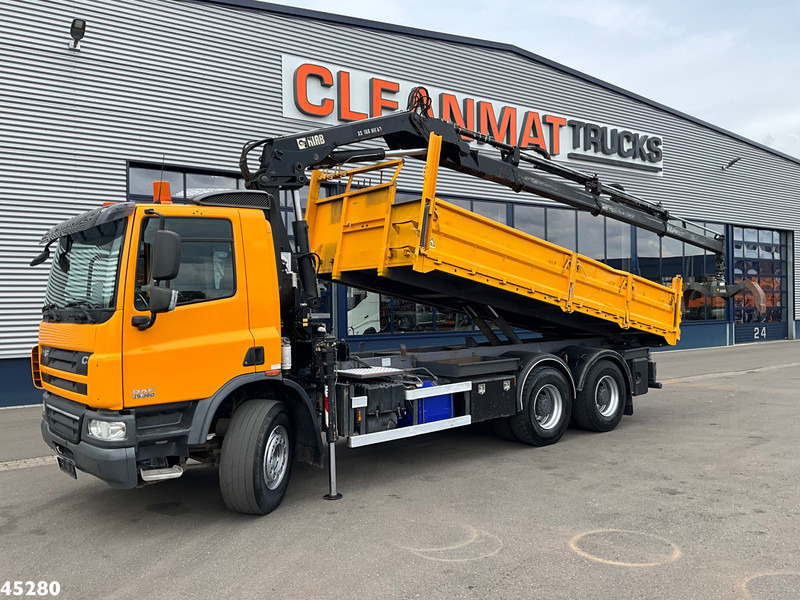 DAF FAT 75 CF 340 6x4 Manual Full steel Hiab 16 Tonmeter laadkraan - شاحنة قلاب, شاحنة كرين: صورة 1 DAF FAT 75 CF 340 6x4 Manual Full steel Hiab 16 Tonmeter laadkraan - شاحنة قلاب, شاحنة كرين: صورة 1