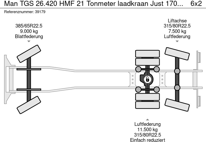 شاحنة برافعة خطافية, شاحنة كرين MAN TGS 26.420 HMF 21 Tonmeter laadkraan Just 170.296 km!: صورة 18